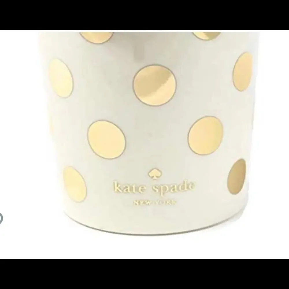 Kate Spade gold polka dot insulated tumbler